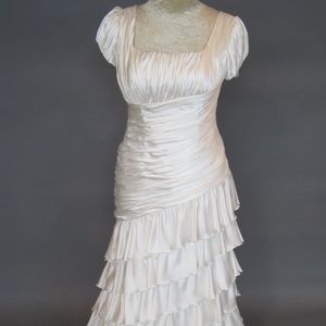 Silk Tiered Skirt Bridal Gown